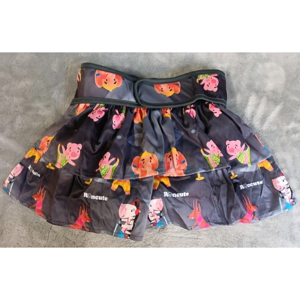 4 Washable Female Dog Diapers Skirt XL Adjustable Waist Flowers Animals‎ Birds